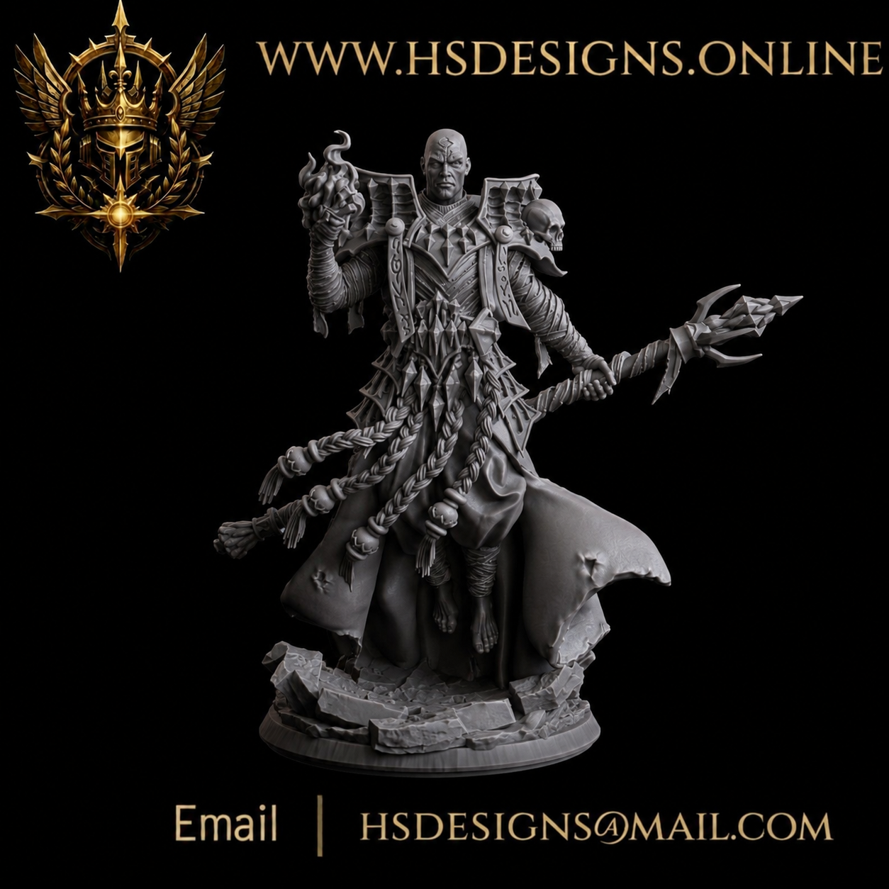 Elliot the Invoker — 28mm Resin Miniature