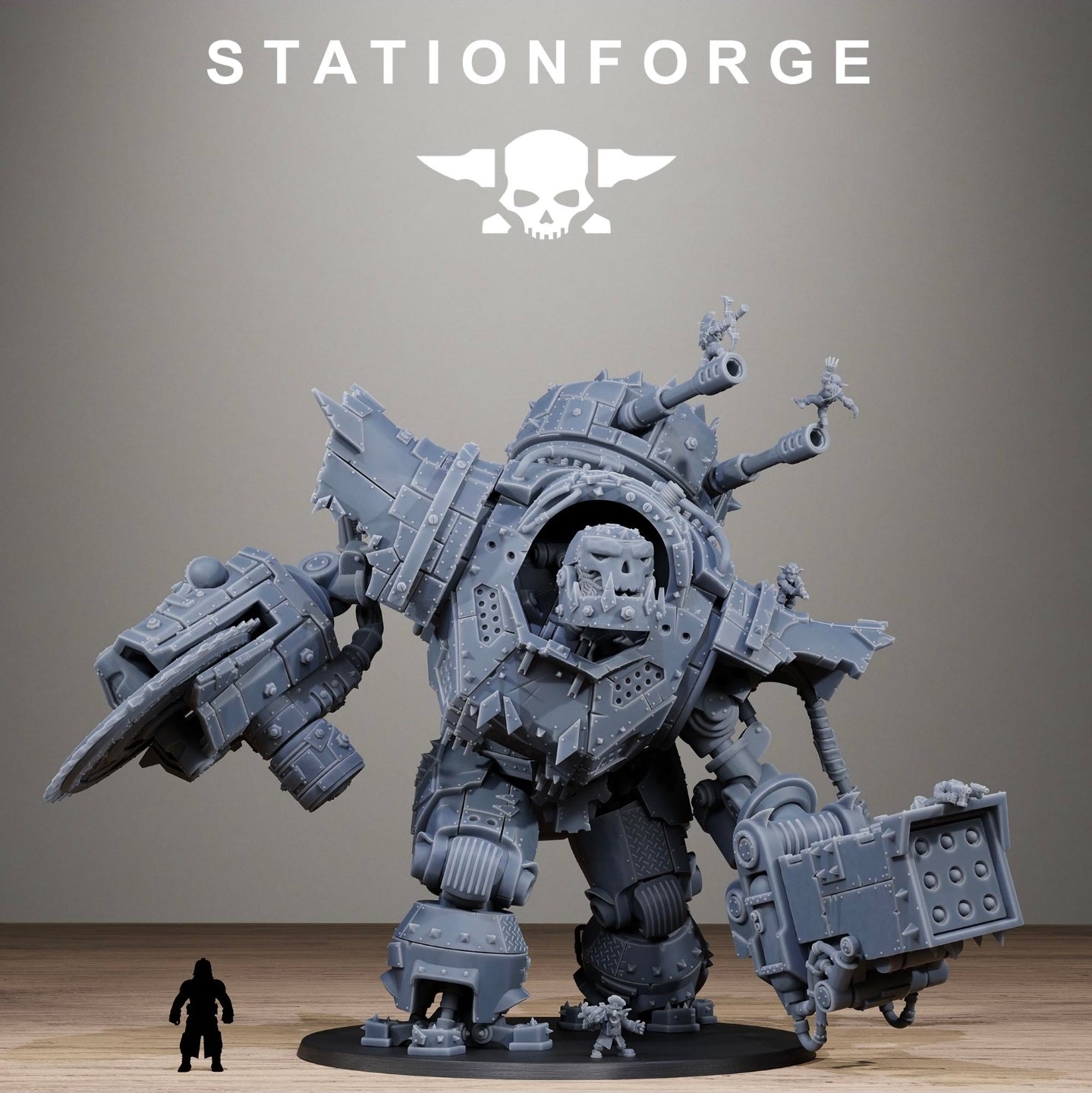 StationForge Ork Giant – Stompa Warboss (3D Printed Miniature)