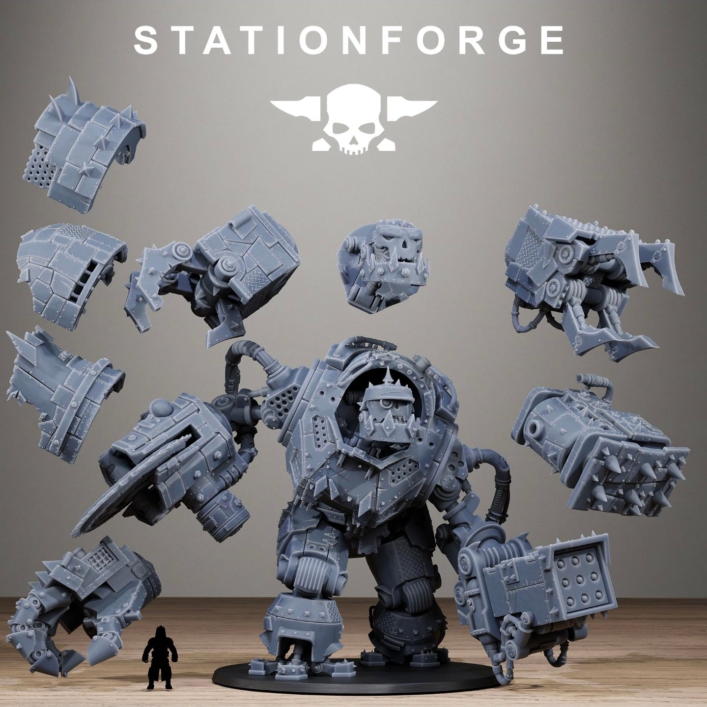 StationForge Ork Giant – Stompa Warboss (3D Printed Miniature)