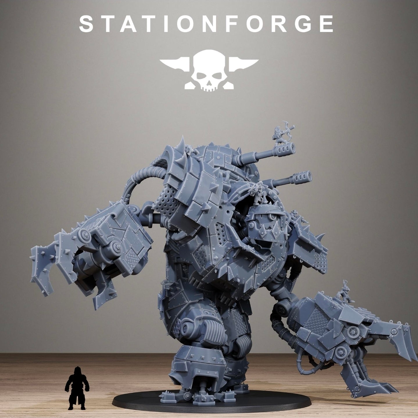 StationForge Ork Giant – Stompa Warboss (3D Printed Miniature)