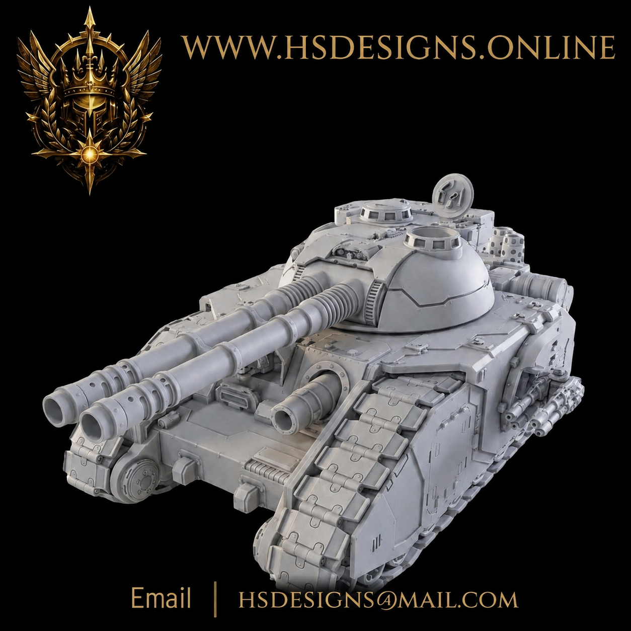 Grimdark Heavy Battle Tank – Resin Miniature Kit