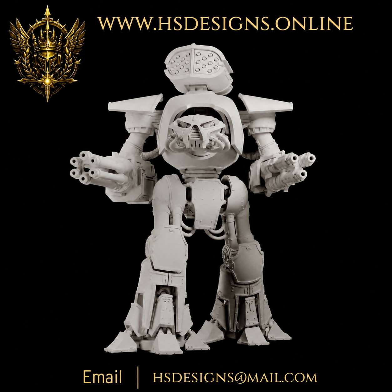 Grimdark Giant Reaper Mech Warrior Lord – Resin Kit