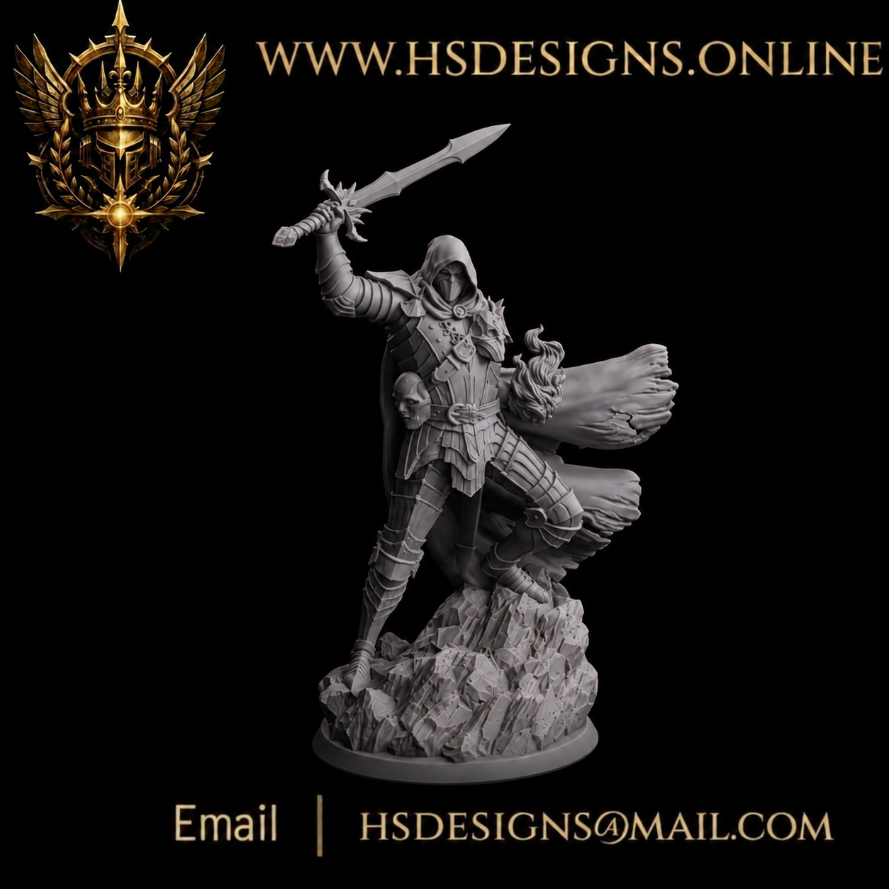 The Faceless Knight — 28mm Resin Miniature