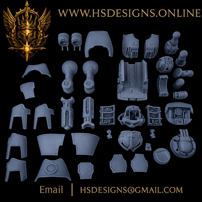 Grimdark Giant Reaper Mech Warrior Lord – Resin Kit