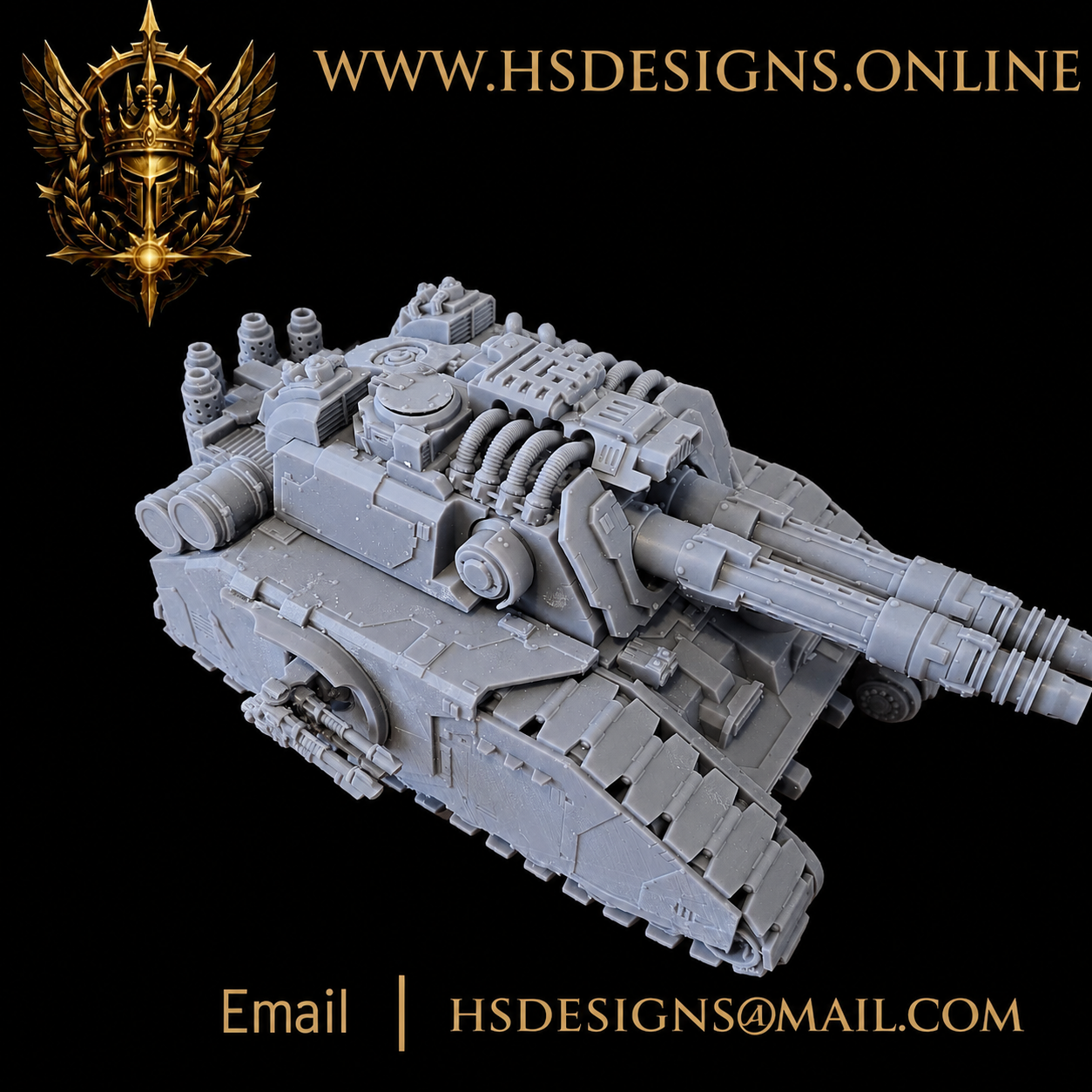 Grimdark Super-Heavy Battle Tank – Resin Miniature Kit