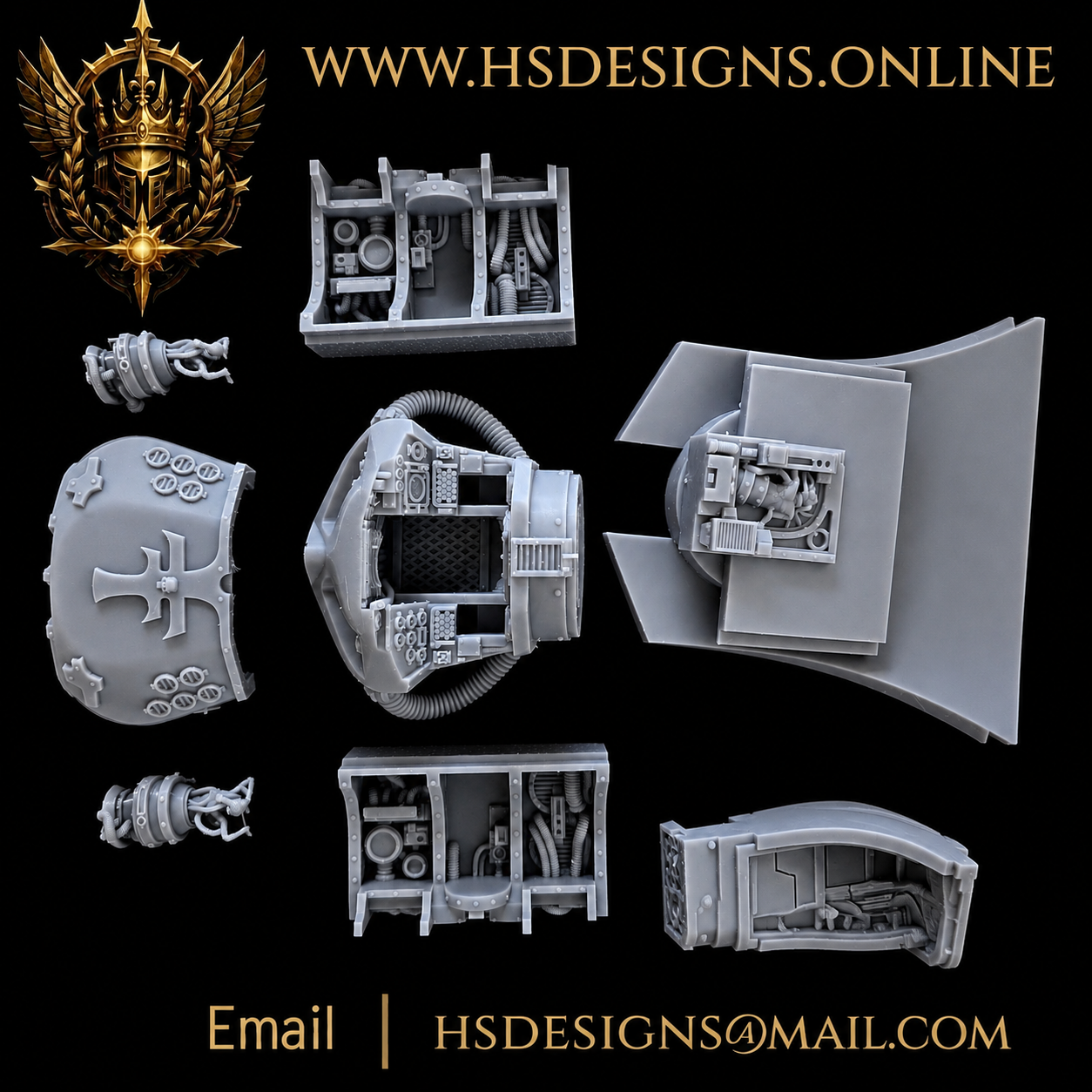 Grimdark Giant Reaper Mech Warrior Lord – Resin Kit