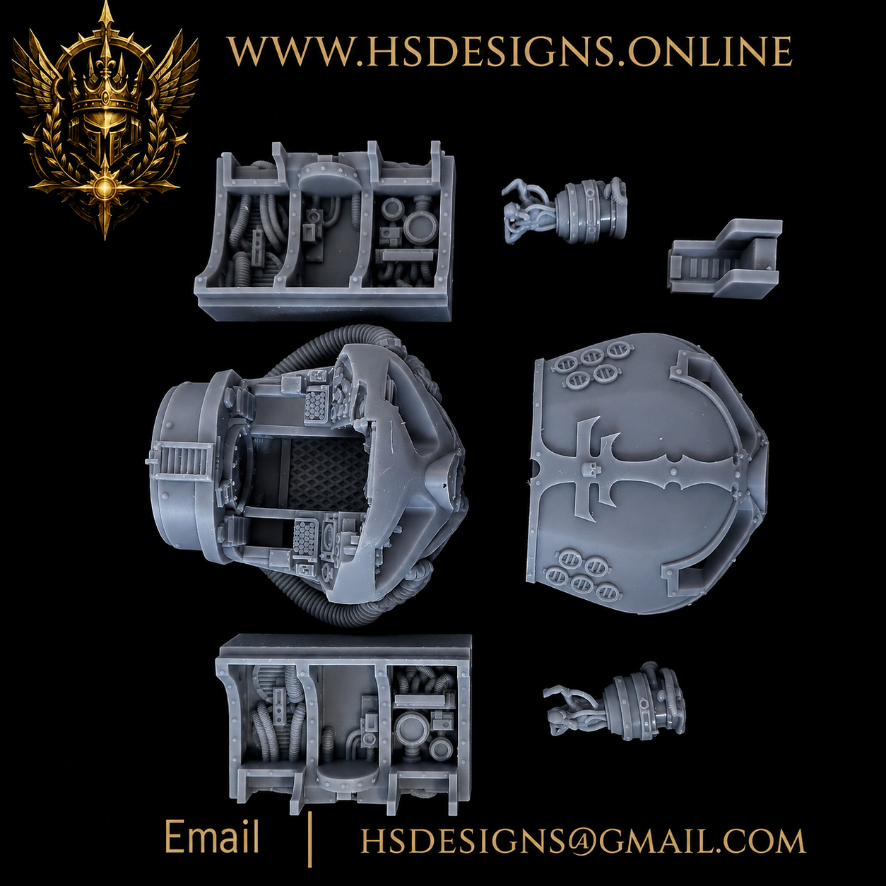 Grimdark Giant Reaper Mech Warrior Lord – Resin Kit