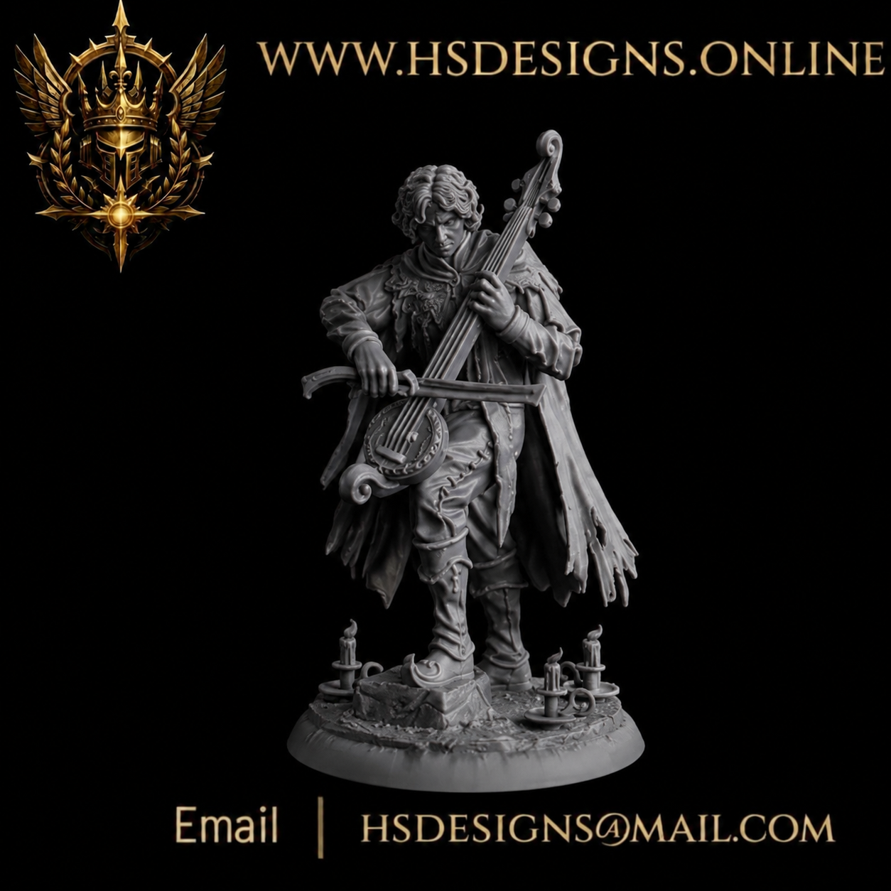 Rowadeen Psione Wordsmith — The Bard | 28mm Resin Miniature