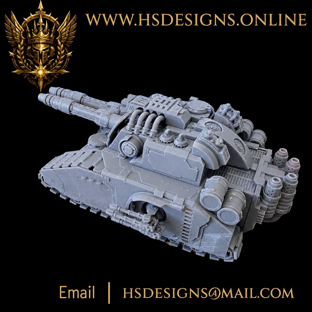 Grimdark Super-Heavy Battle Tank – Resin Miniature Kit