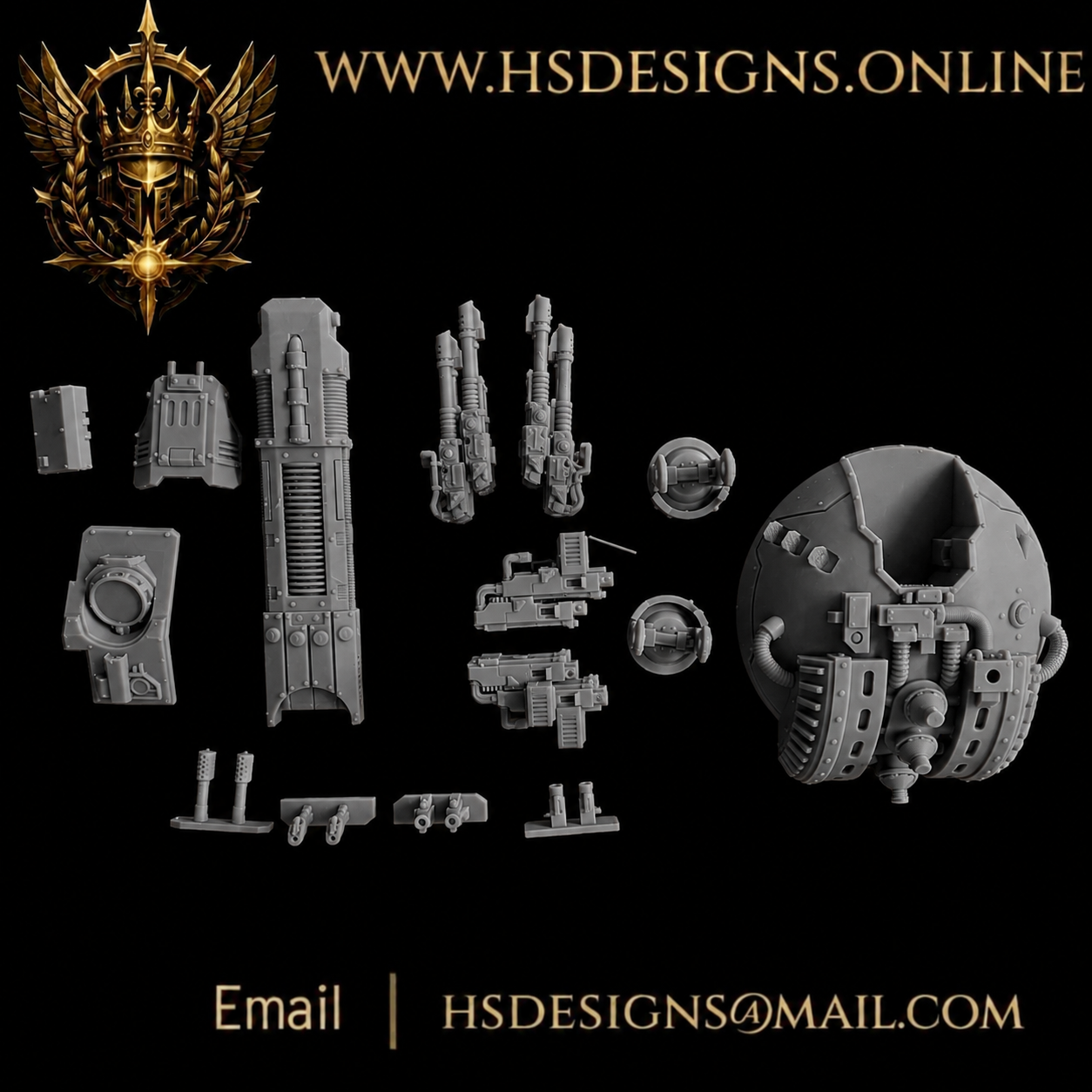 Grimdark Heavy Battle Tank – Resin Miniature Kit