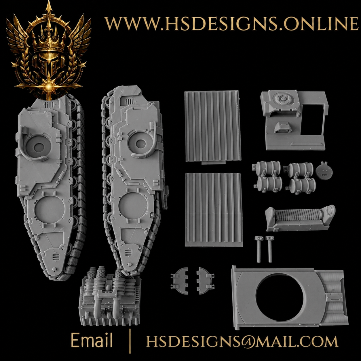 Grimdark Heavy Battle Tank – Resin Miniature Kit